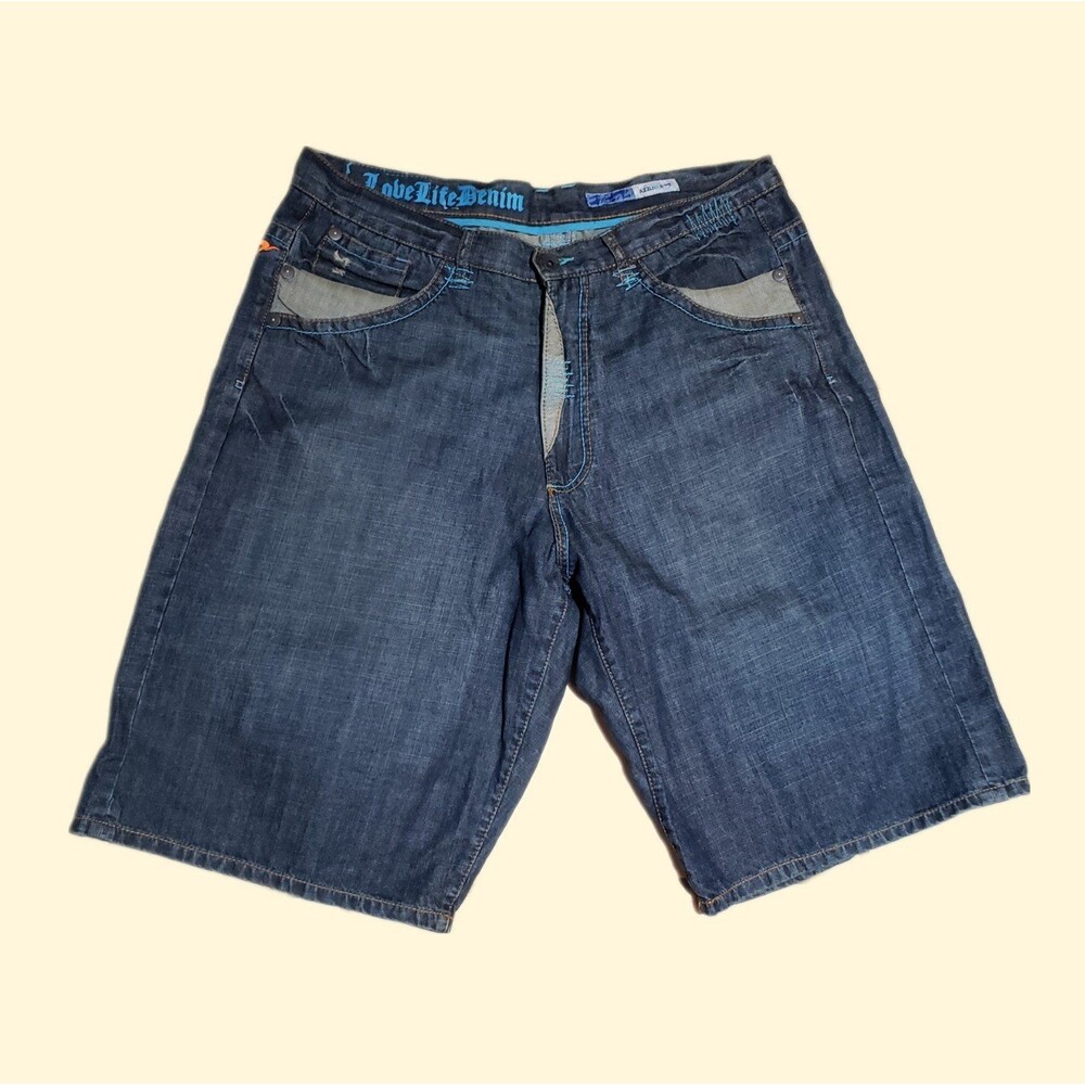 Y2K Cyber Mall Grunge Denim Shorts Jorts Azzure